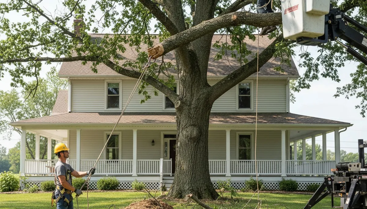 Tree service crew in Albany, GA providing professional tree removal and trimming for local properties
