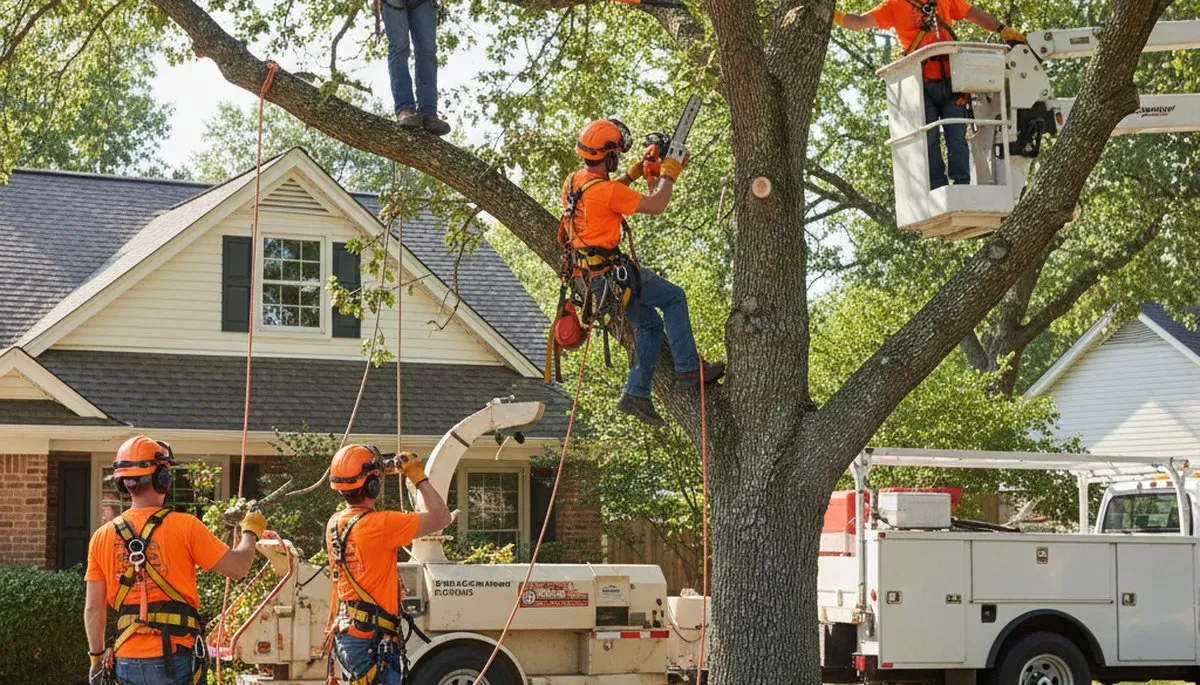 Albany, GA arborist trimming a tree for safer, healthier growth on a residential property